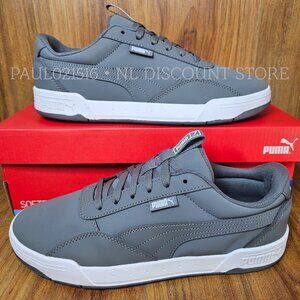 PUMA Men's Skate Sneakers Lace-up Court Shoes, Gray